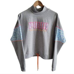Puma x Sophia Webster Light Grey Heather Crewneck Sweatshirt Size M